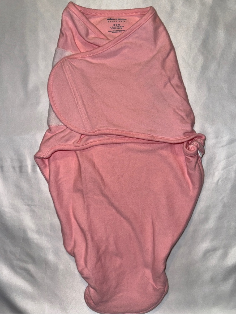 3/$20 Aden + anais essentials Velcro Swaddle Sack, Pink, 0-3 Months